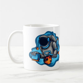 Taza De Café Astronaut Hace Serigrafía