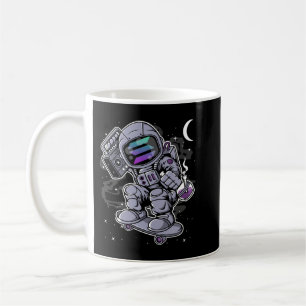 Taza De Café Astronaut Skate Solana SOL Crypto Coin HODL