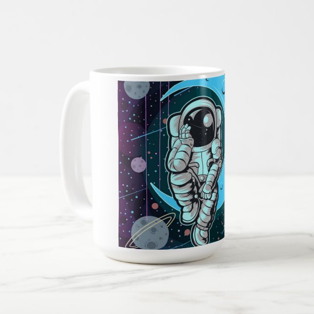 Taza De Café astronauta a todo color (Anverso izquierdo)