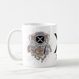 Taza De Café Astronauta de criptodivisa XRP