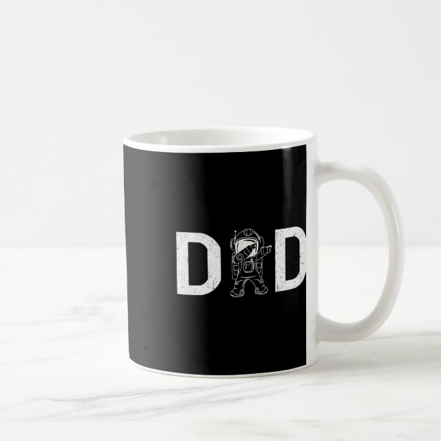 Taza De Café Astronauta de Dabbing Papi papá papá planeta del e (Derecha)