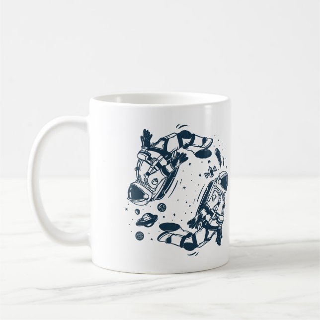 Taza De Café Astronauta de Yin Yang (Izquierda)