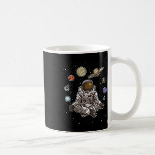 Taza De Café Astronauta de yoga medita en el espacio y siente l