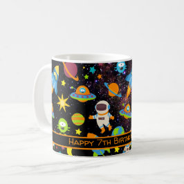 Taza De Café Astronauta del espacio exterior infantil negro