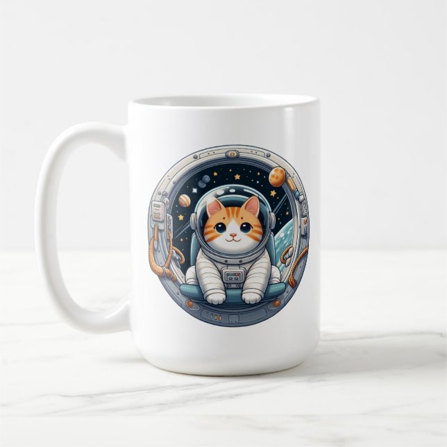 Taza De Café Astronauta del gato (Izquierda)