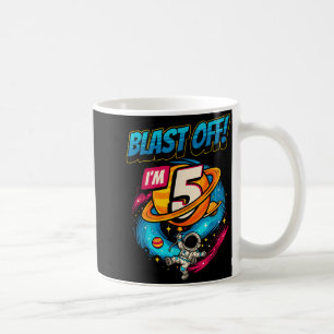Taza De Café Astronauta Despegar Im 5 Cumpleaños Chico 5º Espac