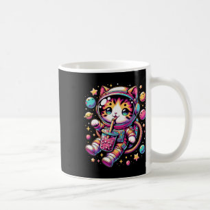 Taza De Café Astronauta divertida Kawaii Boba Tea Cat