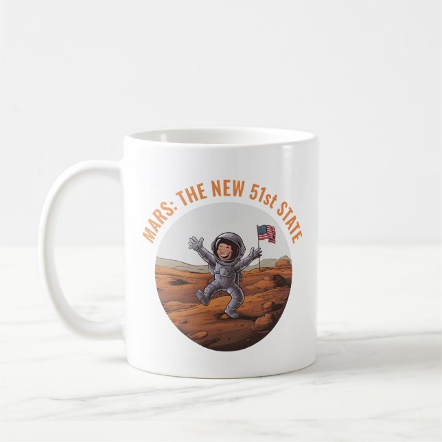 Taza De Café Astronauta en Marte (Izquierda)