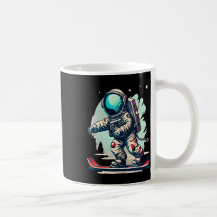 Taza De Café Astronauta en snowboard Astronauta divertido patin