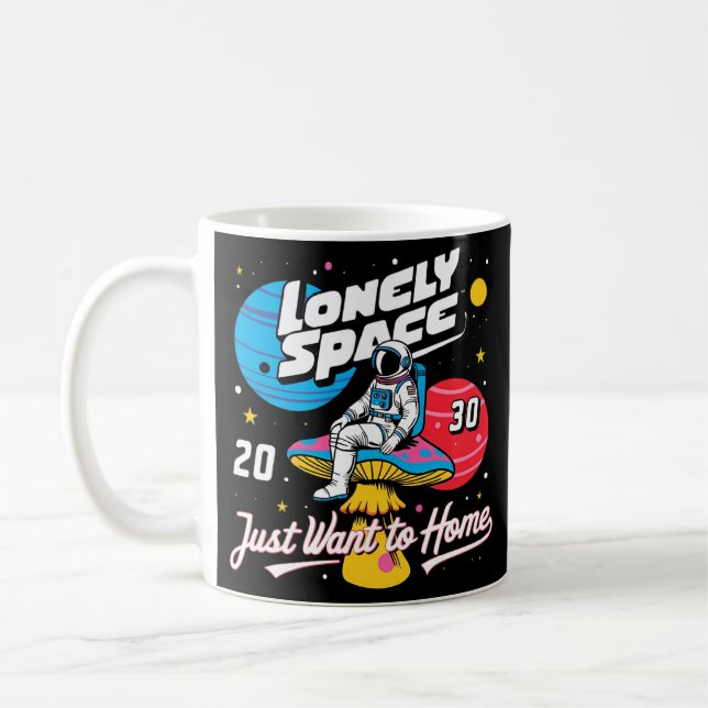 Taza De Café astronauta espacial solitario (Izquierda)