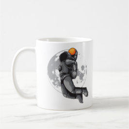 Taza De Café Astronauta Jugando Baloncesto