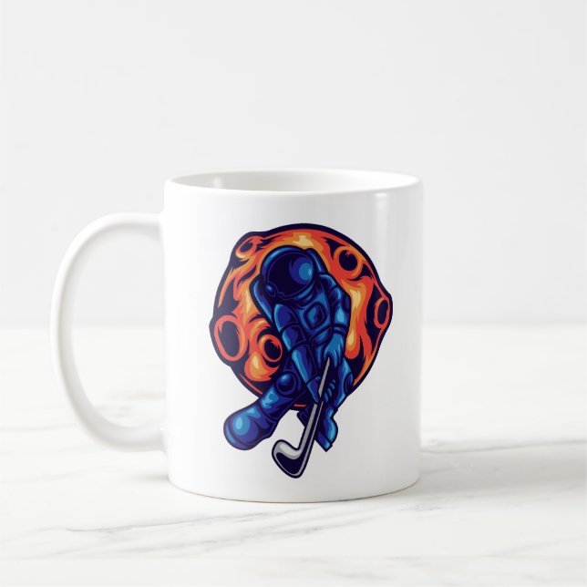 Taza De Café Astronauta Jugando Golf (Izquierda)