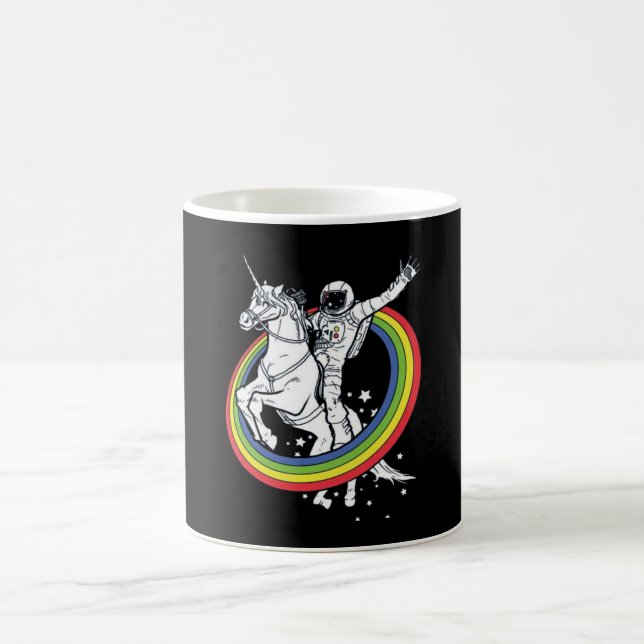 Taza De Café Astronauta montando un unicornio (Centro)