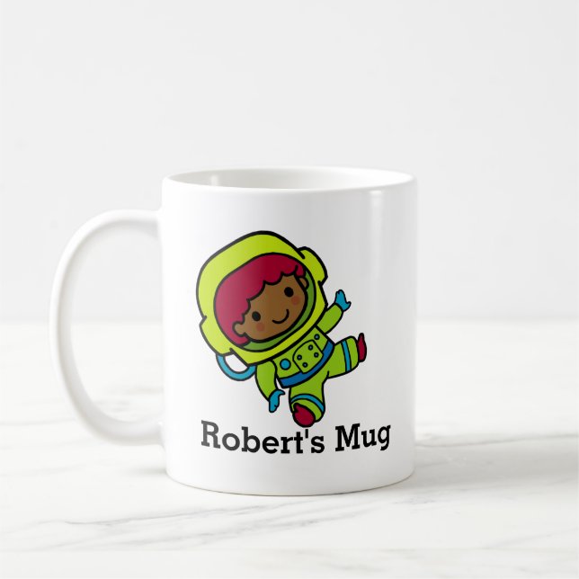 Taza De Café Astronauta personalizada en el espacio espacial (Izquierda)