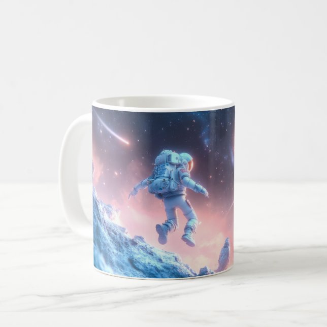 Taza De Café Astronauta saltando (Anverso izquierdo)