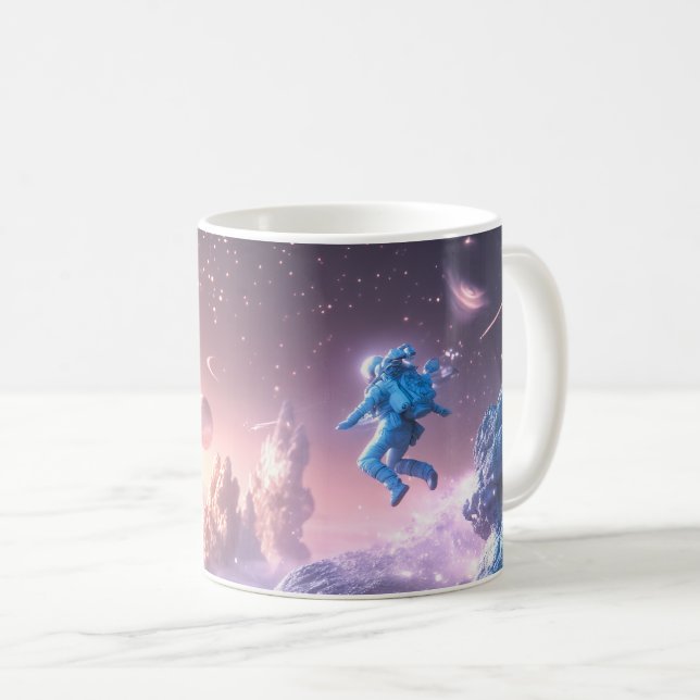 Taza De Café Astronauta saltando (Anverso derecho)