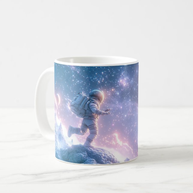 Taza De Café Astronauta saltando (Anverso izquierdo)
