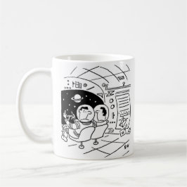 Taza De Café Astronauta sorprendido al ver el correo entregado