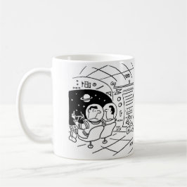 Taza De Café Astronauta sorprendido de ver el correo entregado