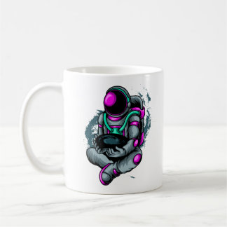 Taza De Café Astronauta sosteniendo el agujero negro