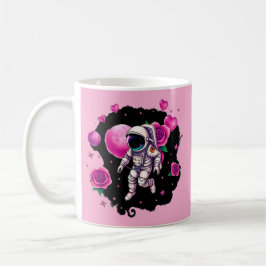 Taza De Café Astronauta Valentine Rosa