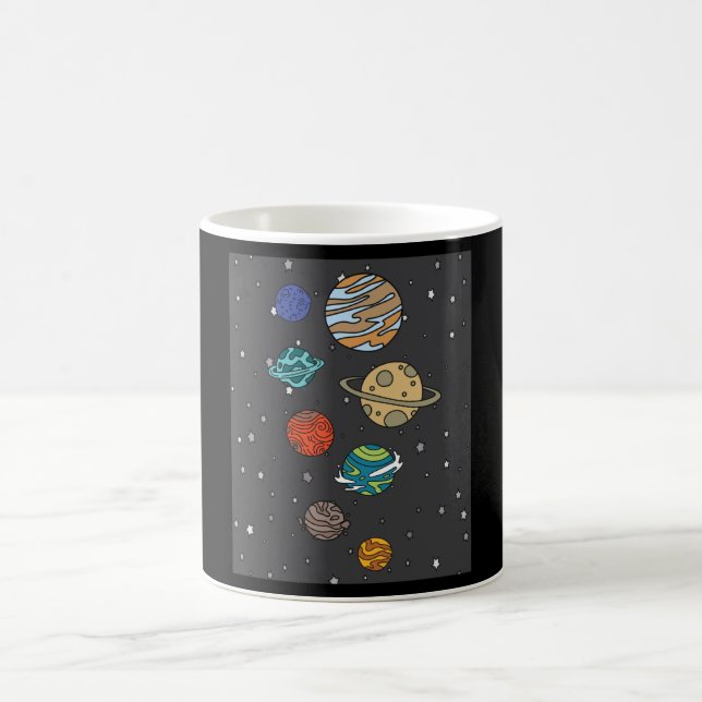 Taza De Café Astronomía Sistema Solar Planetas Universo (Centro)