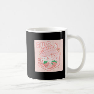 Taza De Café Astuto japonés kawaii anime estético de Strawber r
