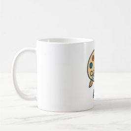 Taza De Café Asunto del arte - Paleta de pintura y pincel