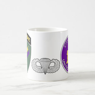 Taza De Café Asuntos civiles SSI aerotransportado y emblema 1