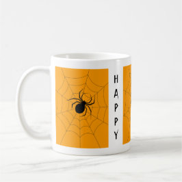 Taza De Café Asustada Araña de Viuda Negra Feliz Halloween