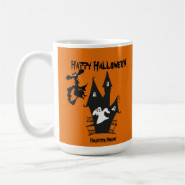 Taza De Café Asustada casa temerosa café de Halloween Mug