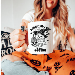 Taza De Café Asustado café gato Lover Funny Halloween