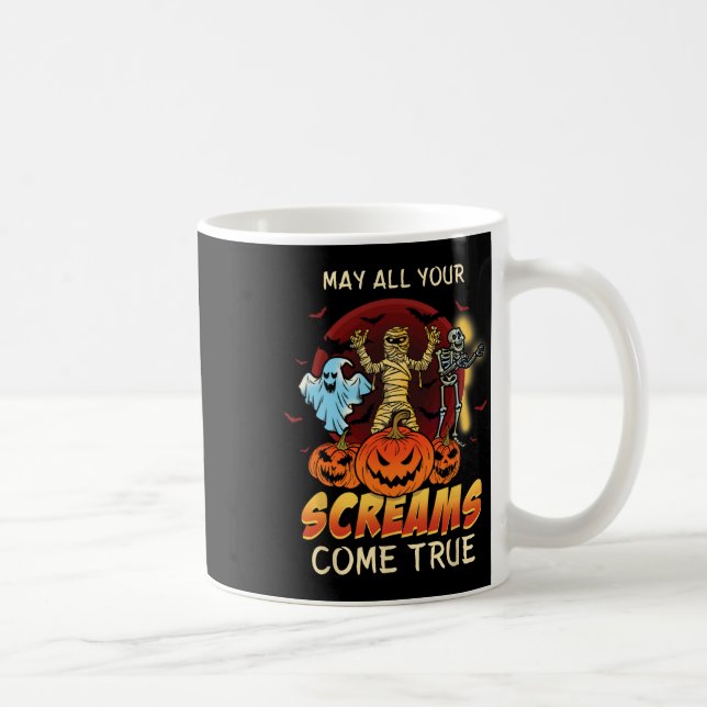 Taza De Café Asustados monstruos de Skeleton Fantasma Graciosa  (Derecha)