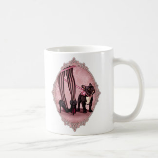 Taza De Café Atado a mi bulldog francés