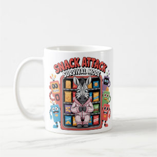 Taza De Café Ataque de Aperitivos Modo Supervivencia Cebra Dive