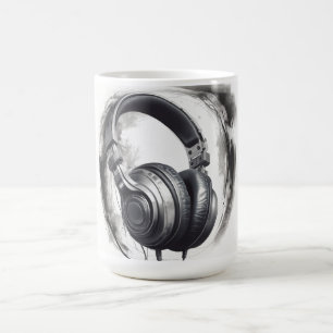 Taza De Café Ataque de arte para auriculares