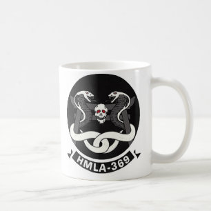 Taza De Café Ataque marino Squadron-369 de la luz del
