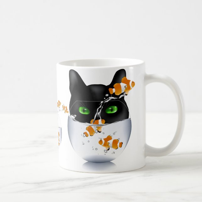 Taza De Café Ataque para gato Kitty (Derecha)