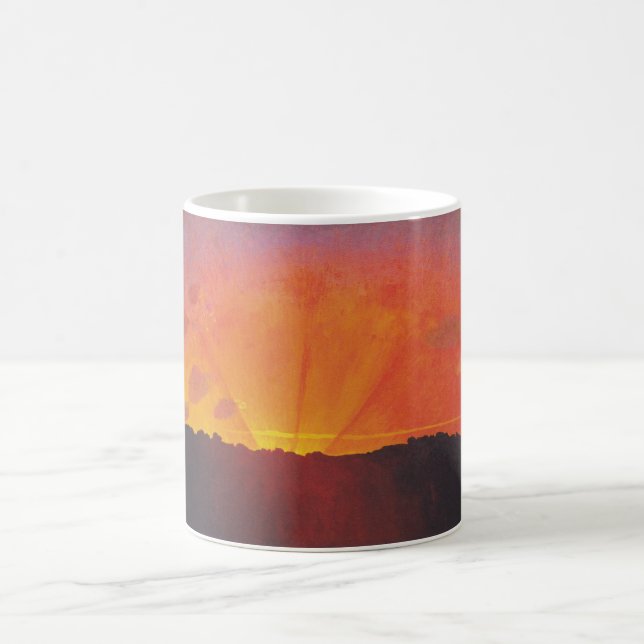 Taza De Café Atardecer, cielo Naranja (por Félix Vallotton) (Centro)