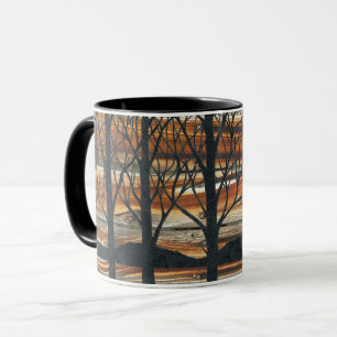 Taza de café Atardecer de madera