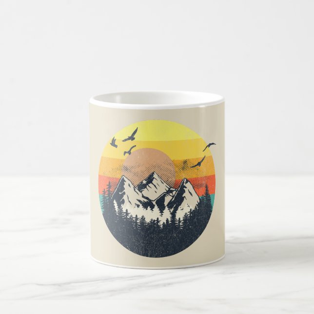 Taza De Café Atardecer de montaña (Centro)