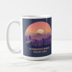 Taza De Café Atardecer de montaña violeta morada de montaña