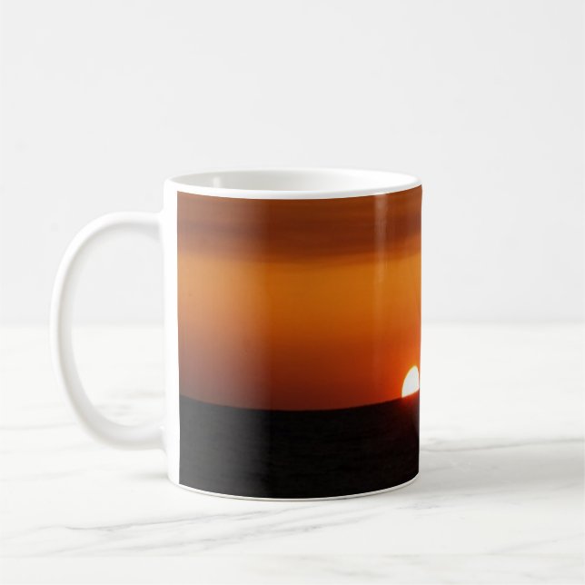 Taza De Café Atardecer en el café de la playa (Izquierda)