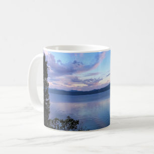 Taza De Café Atardecer en el lago Crescent, OR
