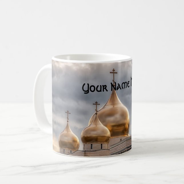 Taza De Café Atardecer en la catedral ortodoxa rusa en París (Anverso izquierdo)