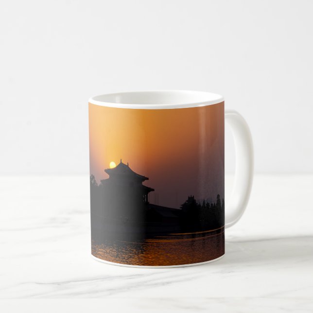 Taza De Café Atardecer en la ciudad prohibida - Beijing, China (Anverso derecho)