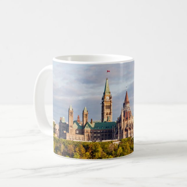 Taza De Café Atardecer en la colina del Parlamento - Ottawa (Anverso izquierdo)