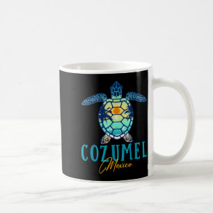 Taza De Café Atardecer en la playa de la tortuga marina y la pa