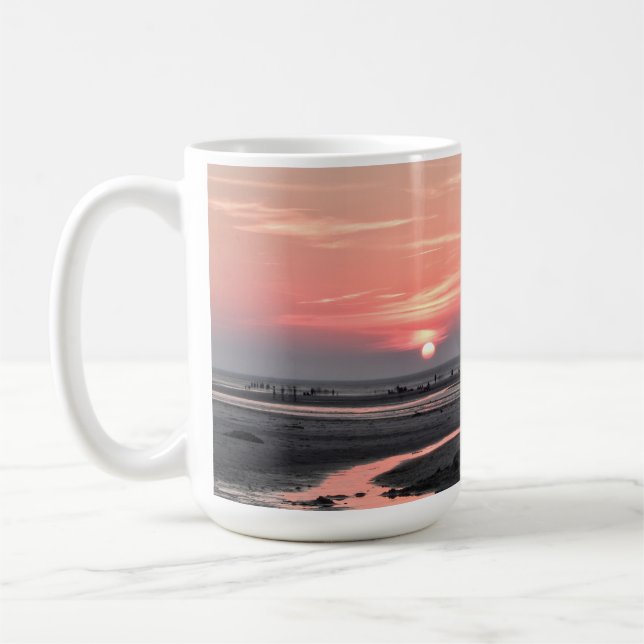 Taza De Café Atardecer en la playa de Mayflower (Izquierda)