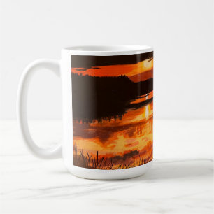 Taza De Café Atardecer en los Everglades, por Gary Poling